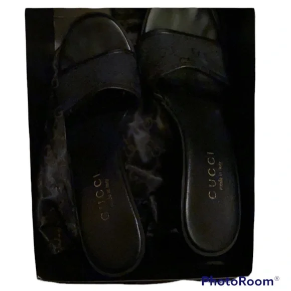 Y2K AUTH GUCCI TOM FORD MONOGRAM CANVAS OPEN TOE HIGH HEEL SANDALS ⭐️⭐️⭐️⭐️⭐️ - Picture 15 of 16